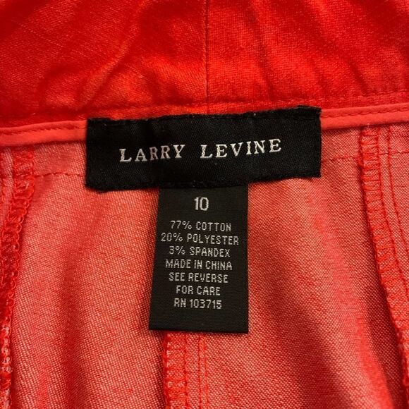 Larry Levine Slim Leg Ankle Pant Red Sz 10 - Picture 3 of 4